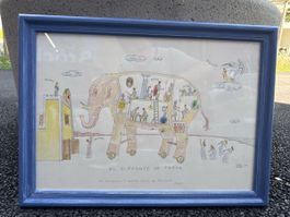 Original-Illustration "El Elefante de Troya" (2004) – Gerahm