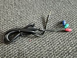 Klinken Stecker auf 3x Cinch Stecker (Komponenten), NEU