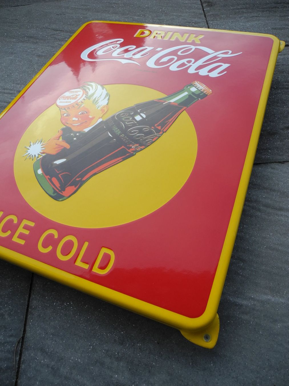 Coca-Cola Insegne: GROSSES COCA COLA EMAILSCHILD – Usato da Reinach AG venduto da Huckleberrysix 3