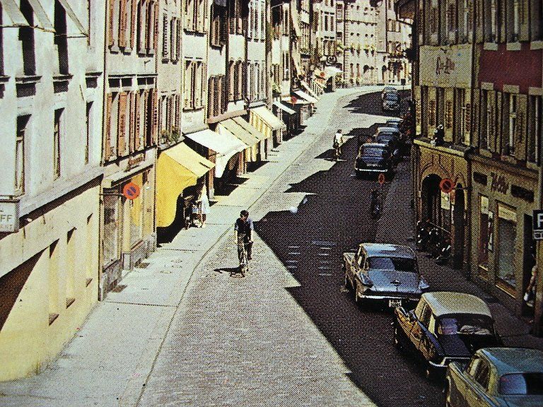 Cartoline postali: RHEINFELDEN Marktgasse - Auto – Nuovo (secondo la descrizione) da Jona venduto da philajona