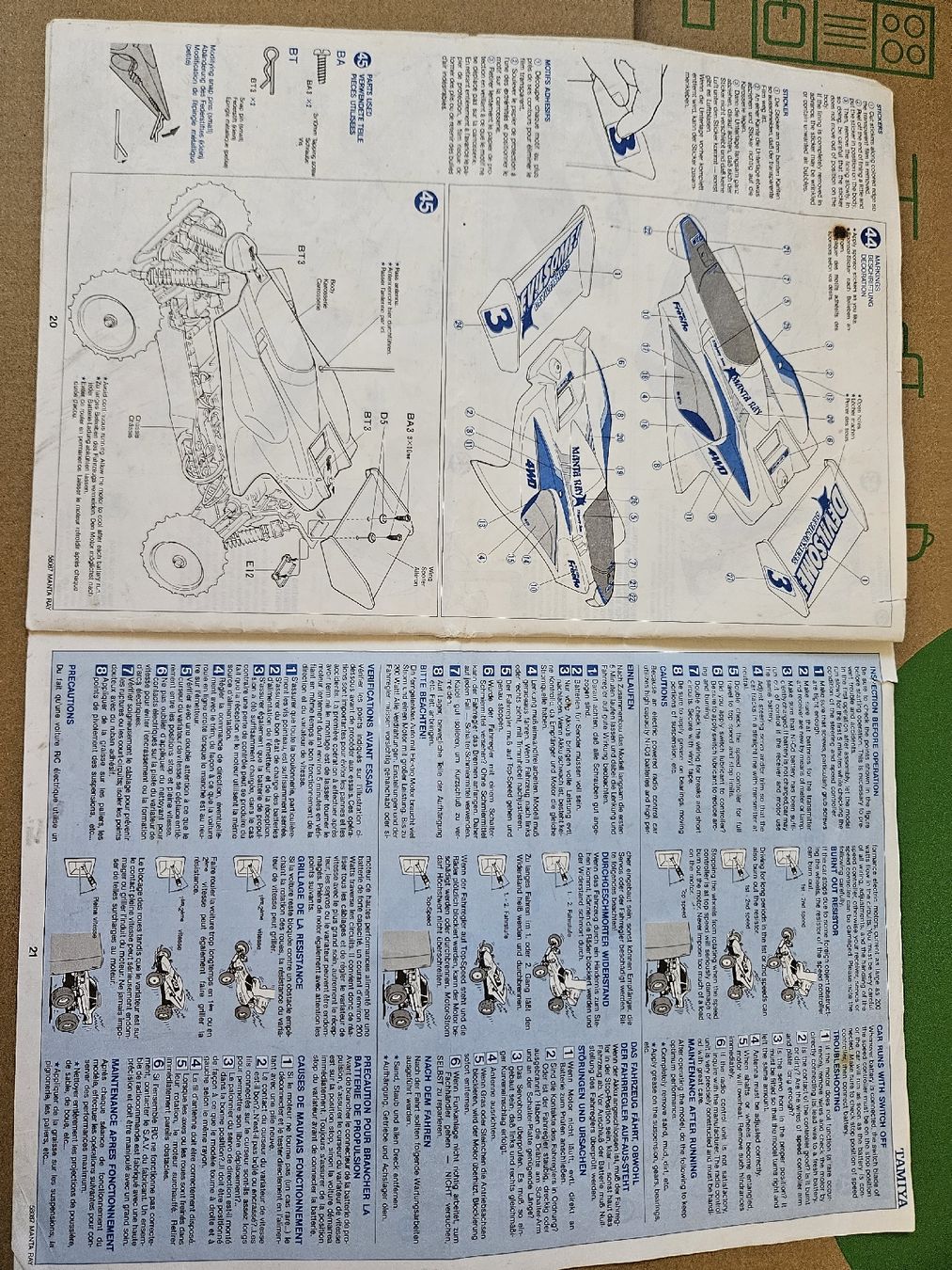 Tamiya Modellismo RC: Tamiya Manta Ray Manual – Usato da Grenchen venduto da Fluri1 4