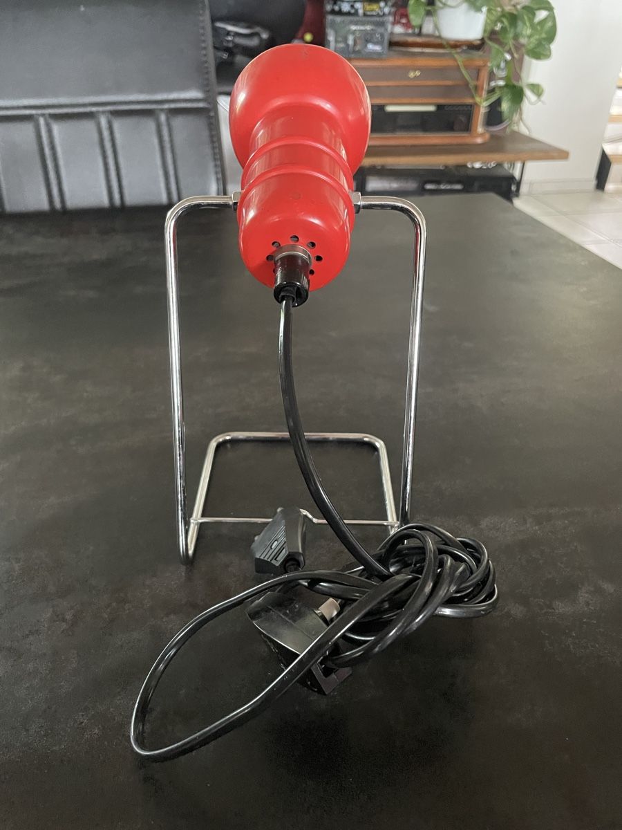 Lampen: Lampe de Bureau Design Vintage Rouge – Gebraucht aus Vallamand von Bricbracbroc82 2