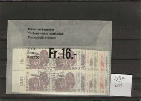 Tutti i francobolli: timbre 594-602 bloc de 4 – Usato da Sorvilier venduto da carose01