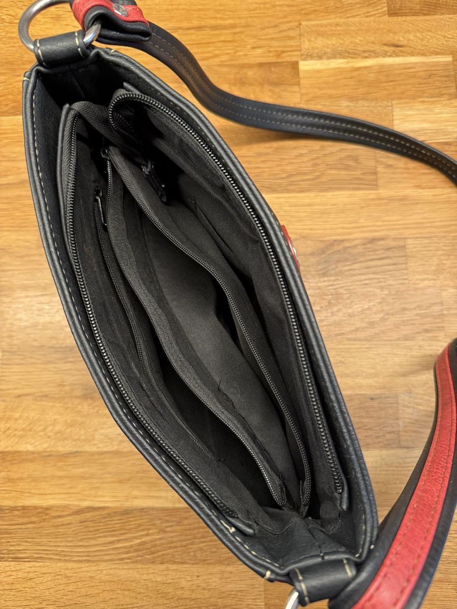 Taschen für Damen: Phoenix Collection Handtasche schwarz rot – Gebraucht aus Dürnten von elload 2