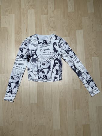 Graphic Print Long Sleeve Top - Streetwear Fashion
