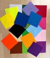 Filz  neu. 21 Stk 10x10cm  zum Basteln  für Allerlei
