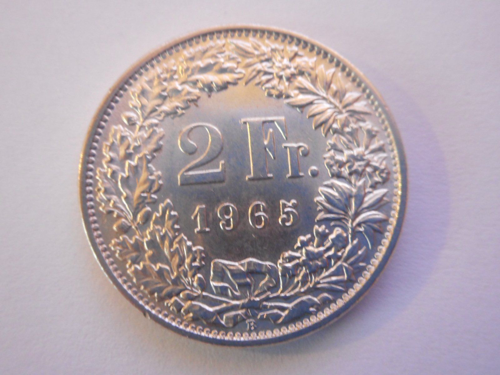 Tutti le monete: 2 Fr. 1965 silber  unz/stgl – Nuovo (secondo la descrizione) da Kriegstetten venduto da pizlad2010