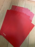 Sichtmappen A4 rot durchsichtig gebraucht