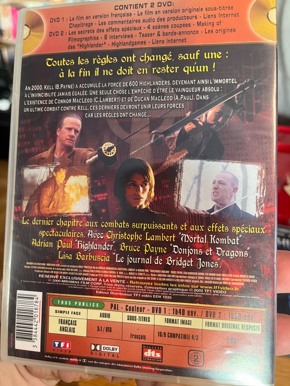 Tutti i DVDs: Highlander 4 - End Game (2000, Christophe Lambert, 2 DVD) – Usato da Vevey venduto da zecollector 1
