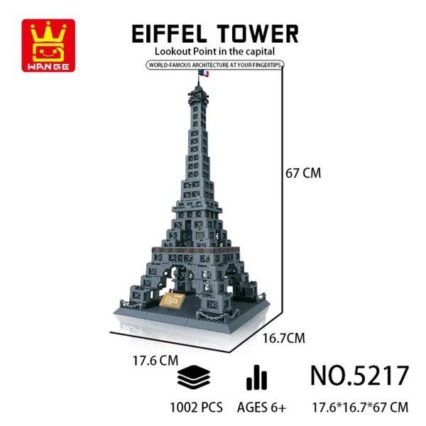 Kit di costruzioni: WANGE 5217 Eiffel Tower, 978 Klemmbausteine – Usato da Luzern venduto da Meeri 4