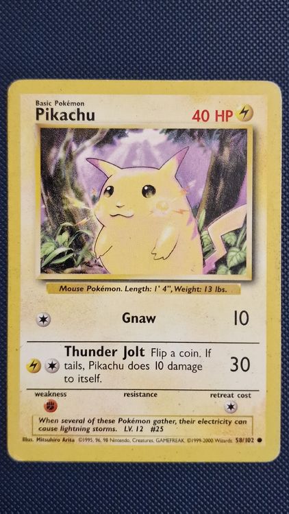Pikachu #58 - Pokemon Base Set (Gebraucht) in Veytaux für CHF 5 – mit ...