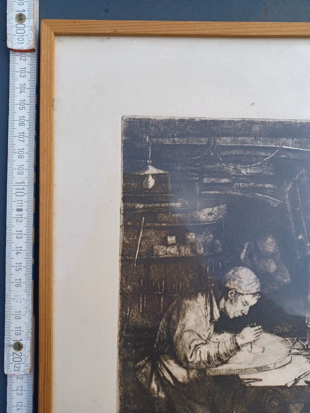 Gemälde: Holzschnitzer, H. Schroer – Gebraucht aus Horw von Mikesch108 5