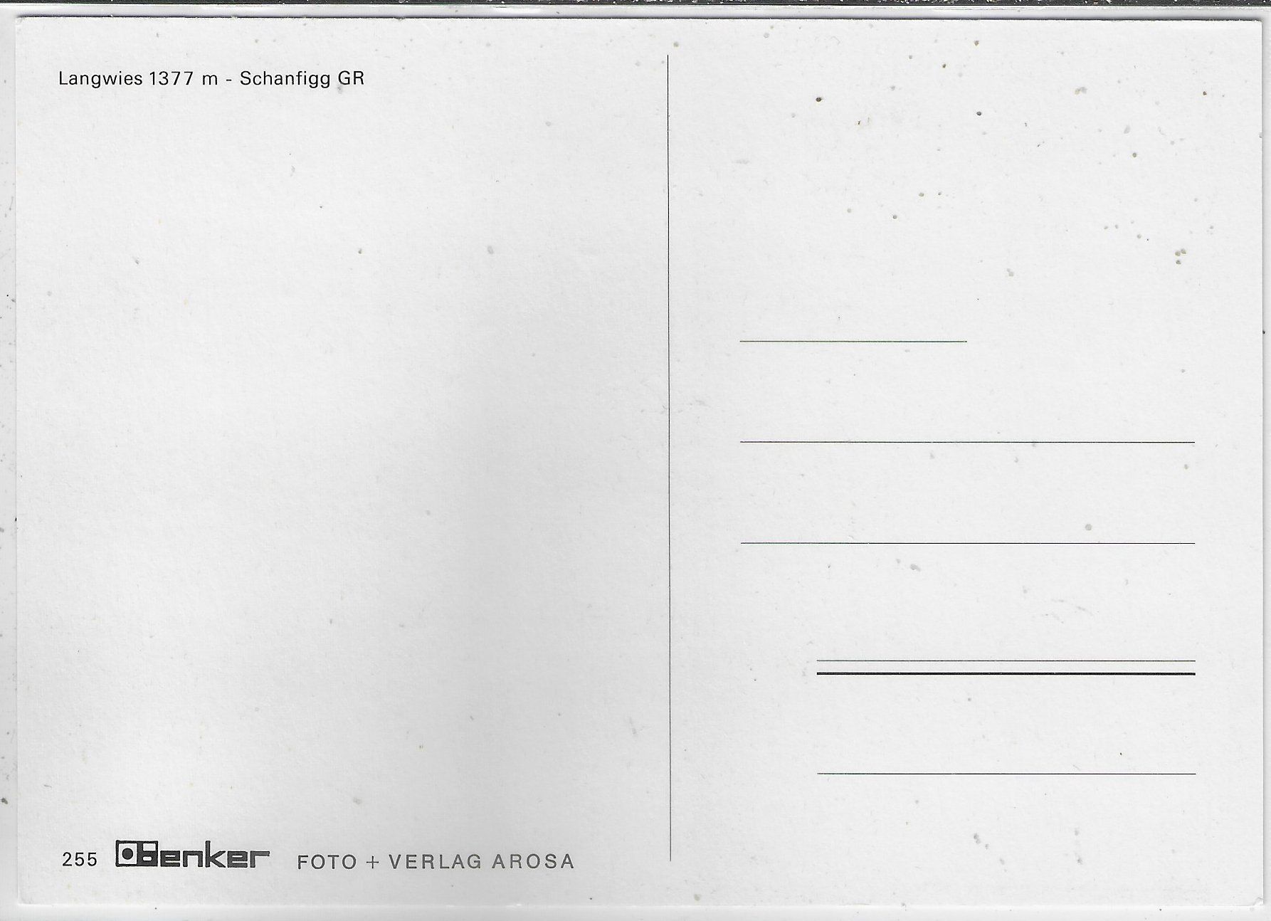 Cartoline postali: Langwies Schanfigg GR – Usato da Ettingen venduto da Kartenplanet 1