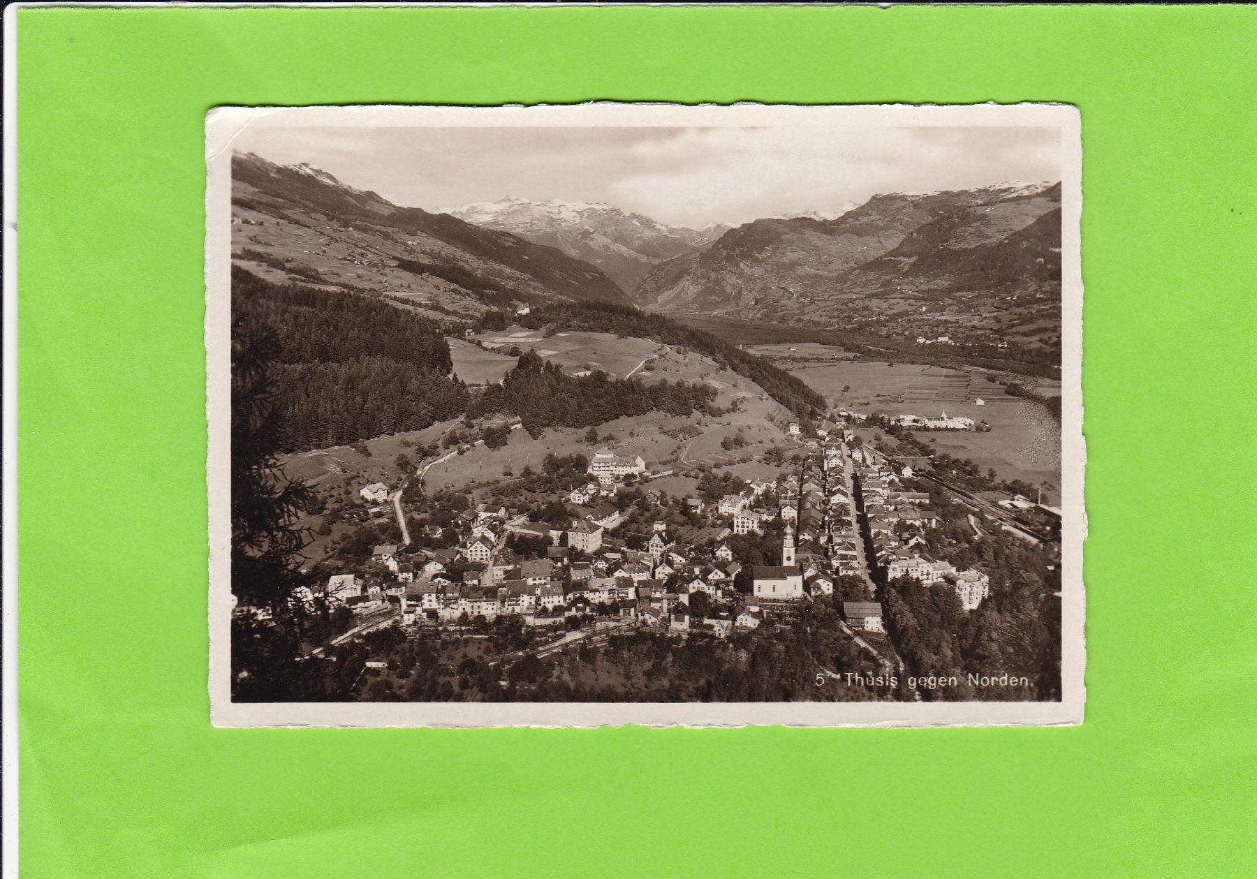 Cartoline postali: Thusis gegen Norden – Usato da St. Peterzell venduto da neckertal