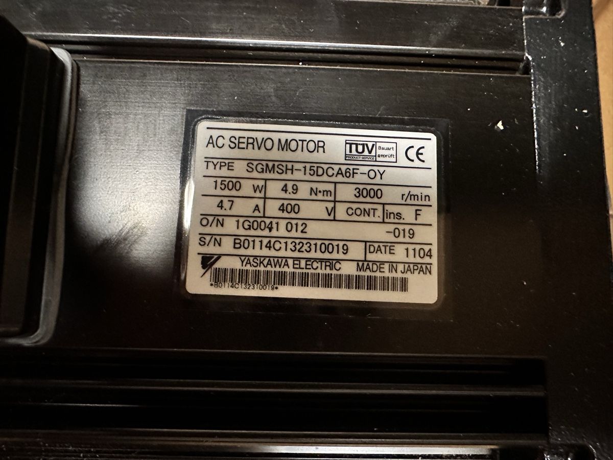 Motori: Servo Motor YASKAWA- SGMSH-15DC-A6F-OY – Nuovo (secondo la descrizione) da Leggia venduto da tasquinha123 2