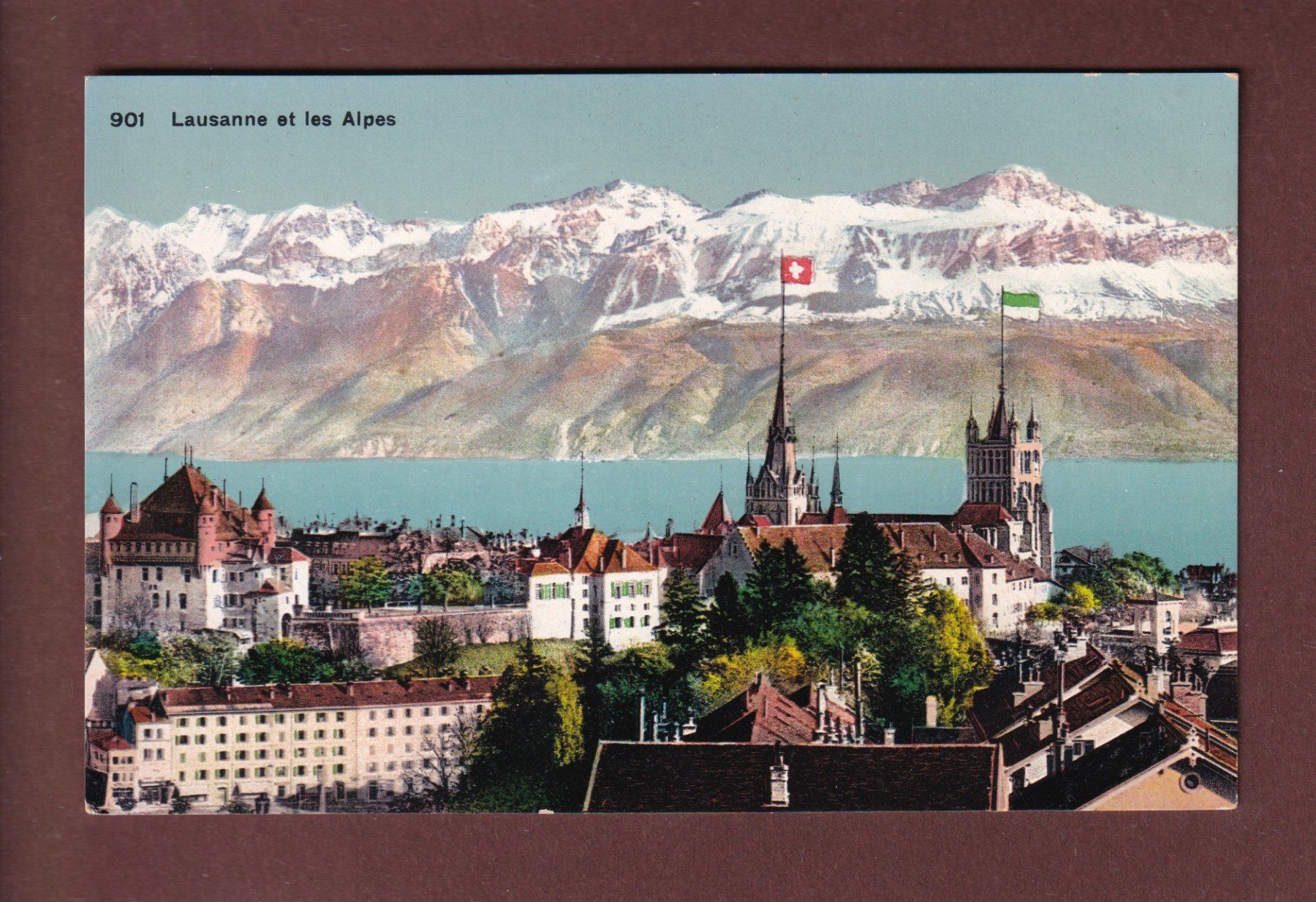 Cartoline postali: LAUSANNE et les Alpes – Usato da Pully venduto da nicecards