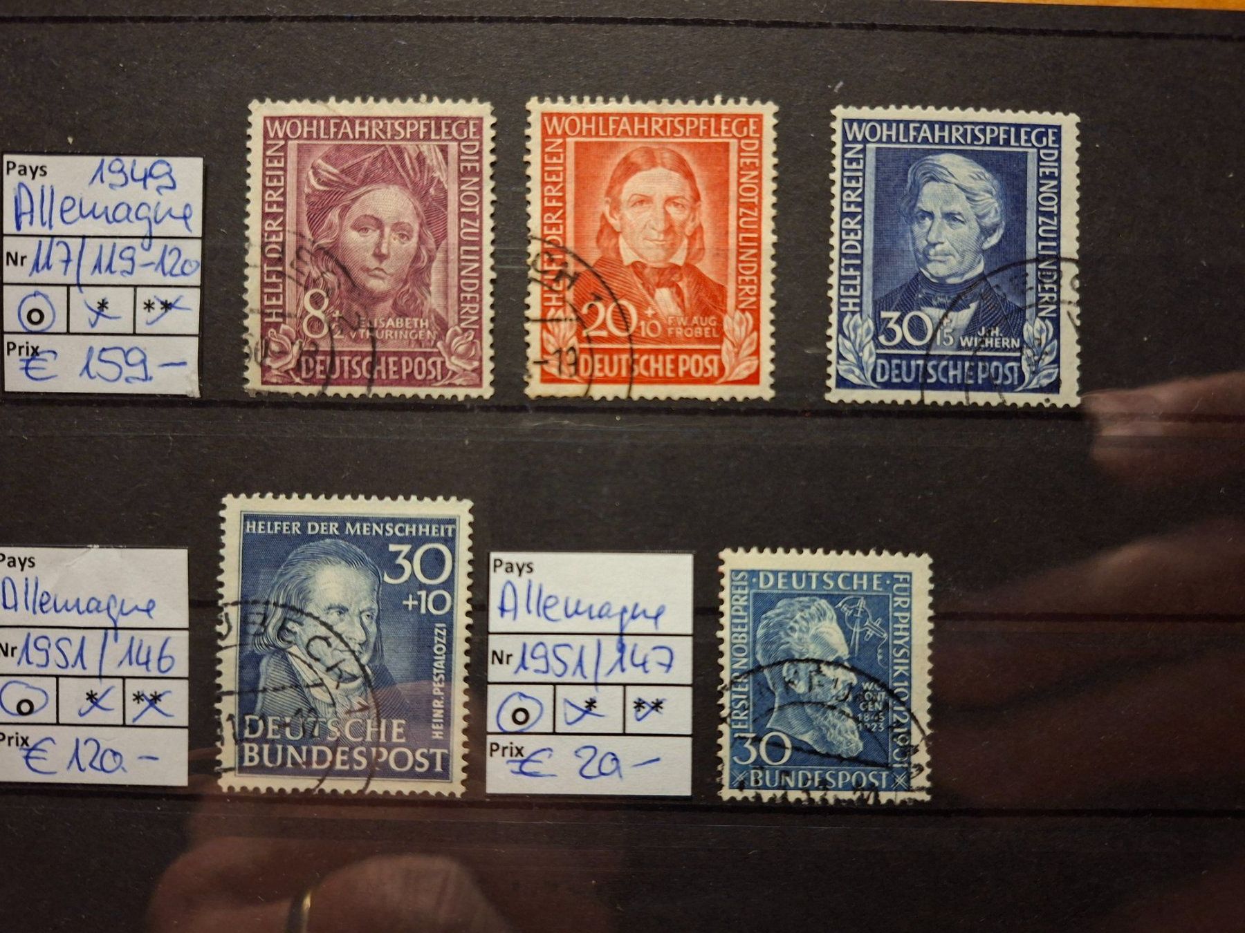 Alle Briefmarken: BRD° / RFA° 1949 - 1951 – Gebraucht aus Confignon von Alfda2000