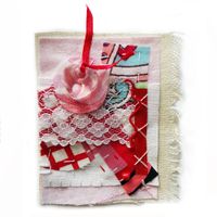 Traditionelle Textil Vintage Brosche ✨Swiss Handmade