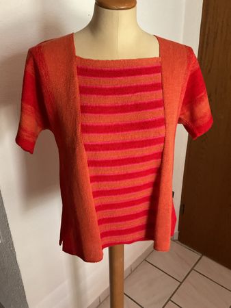 LINARA Strick Kurzarm Pullover Linen Cotton S