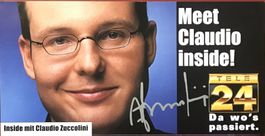 Claudio Zuccolini Moderator Autogramm signiert Foto 10x20cm