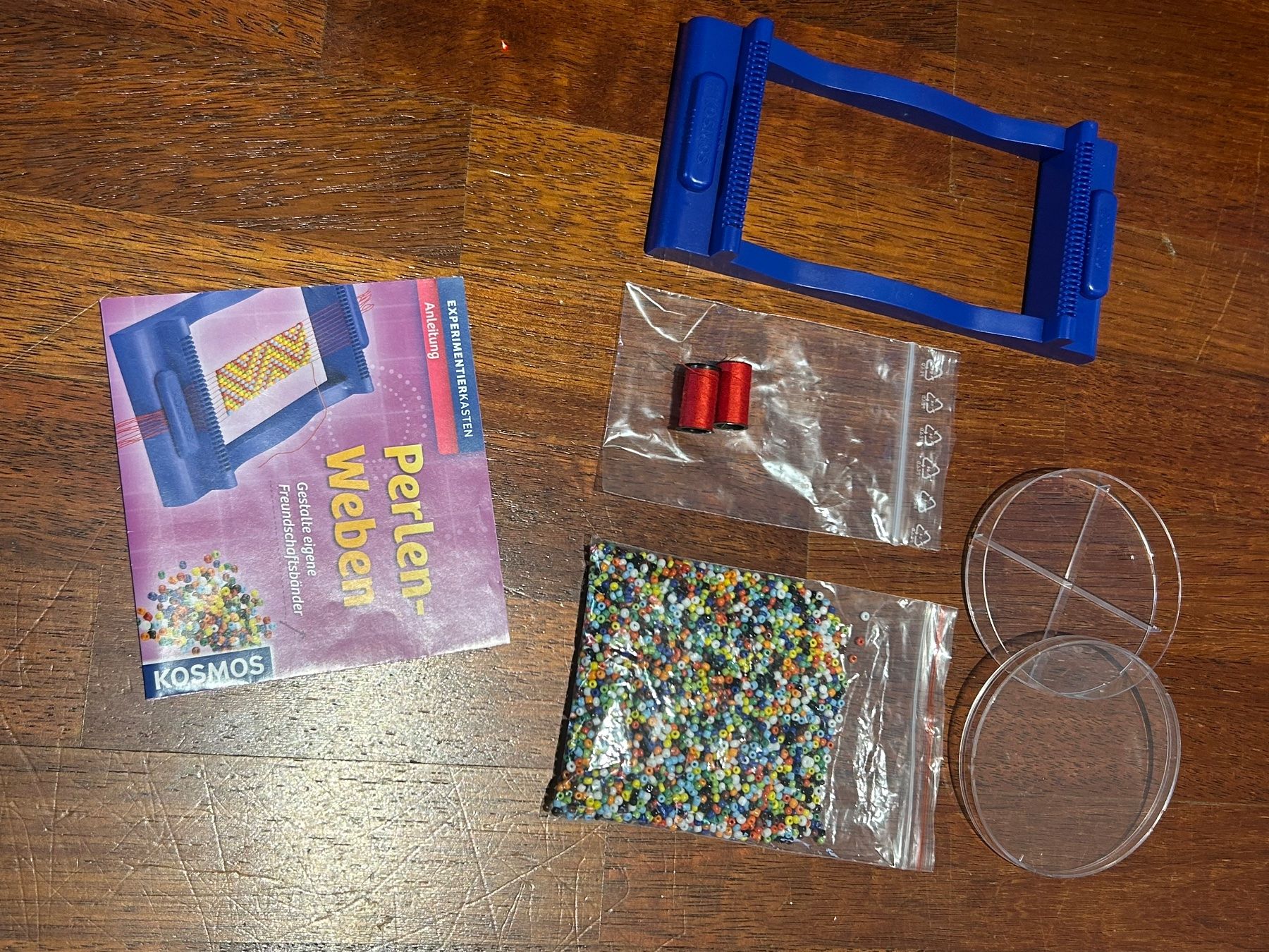 Kit bricolage: Kosmos Experimentierkasten/Bastelset Perlen-Weben – Nuovo e nell'imballaggio originale da Wettingen venduto da ame_wxp2 2