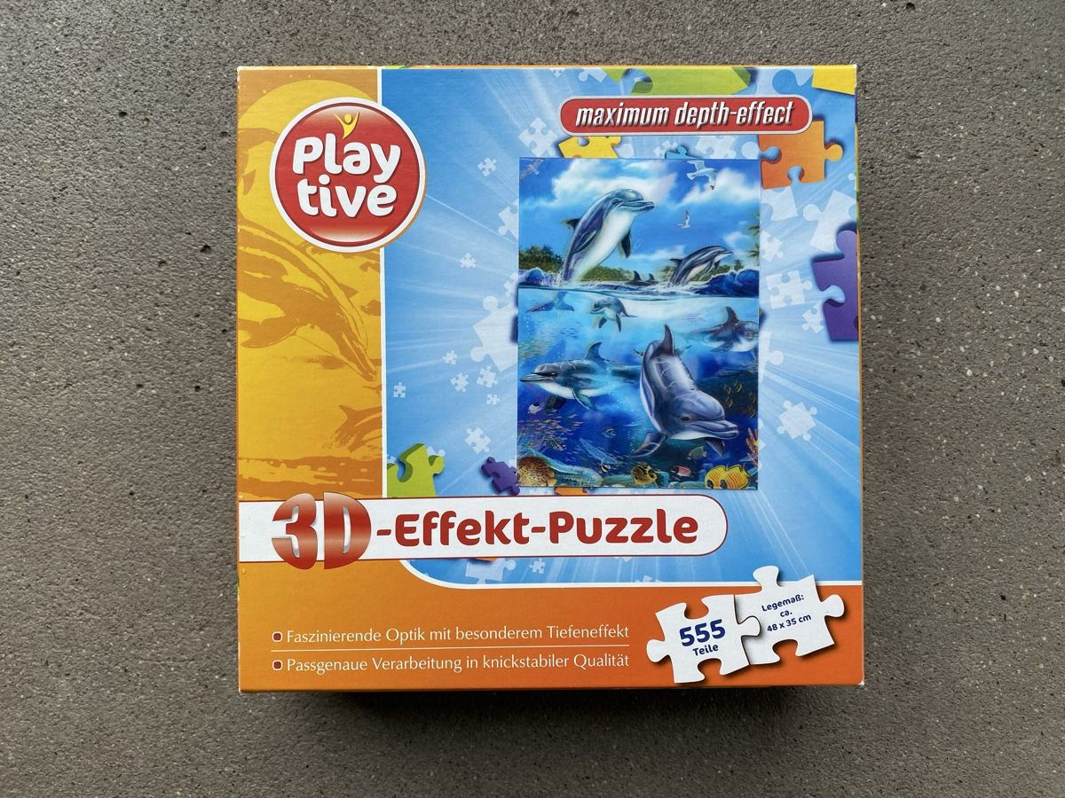 Puzzle: 3D Effekt Puzzle Delfin 555 Teile – Usato da Wangen an der Aare venduto da Chrisimi