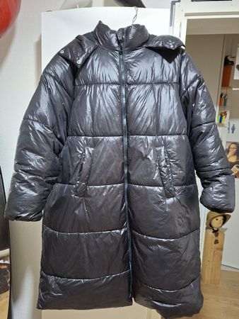 Schwarzer Kapuzenmantel H&M Gr XL