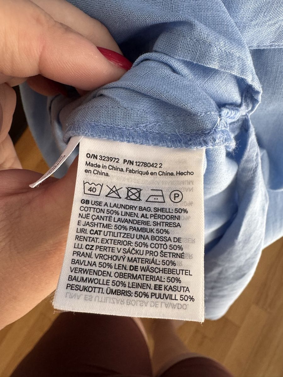 H&M Vestiti: Leinen Blend Kleid hellblau Gr XL – Usato da Baden venduto da Linda46 4