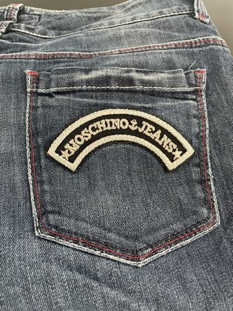 Moschino Jeans, Blue Denim, Red Stitching, Gr 28