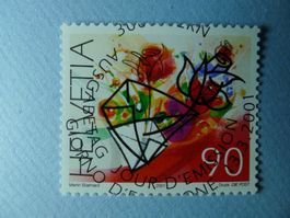 2001 Sondermarke Glückwünsche 1019 ET Vollstempel