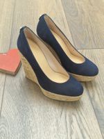 Stuart Weitzman dunkelblau Wildleder Korksohle Gr 38 neu!!!
