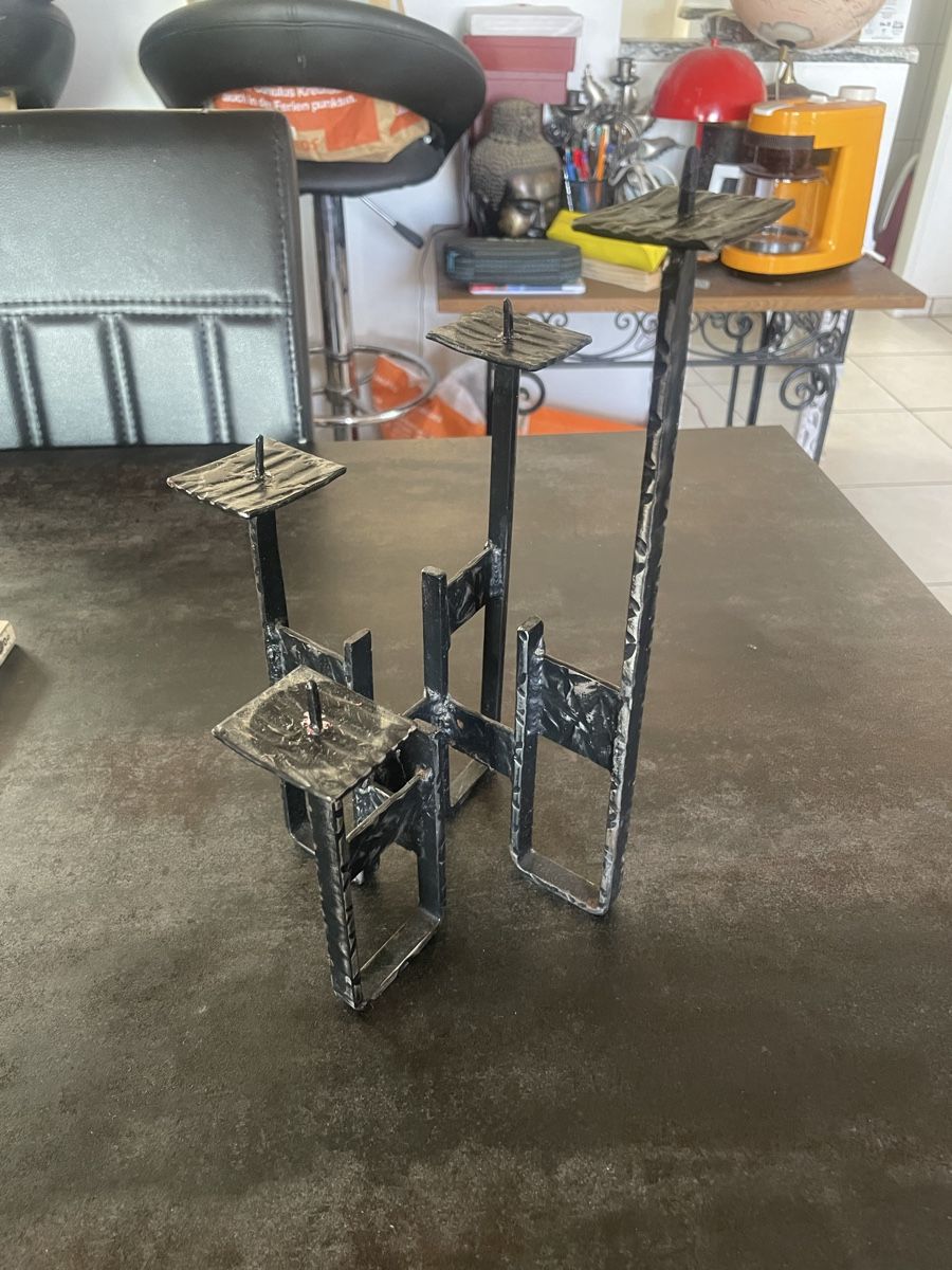 Portacandele: Bougeoir Ancien Fer Forgé – Usato da Vallamand venduto da Bricbracbroc82 2