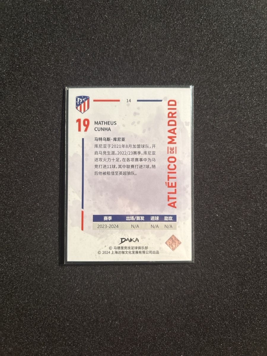 Carte collezionabili: Matheus Cunha - Atletico Madrid - Daka - Top Star  – Usato da Kaiseraugst venduto da Baum_12 1