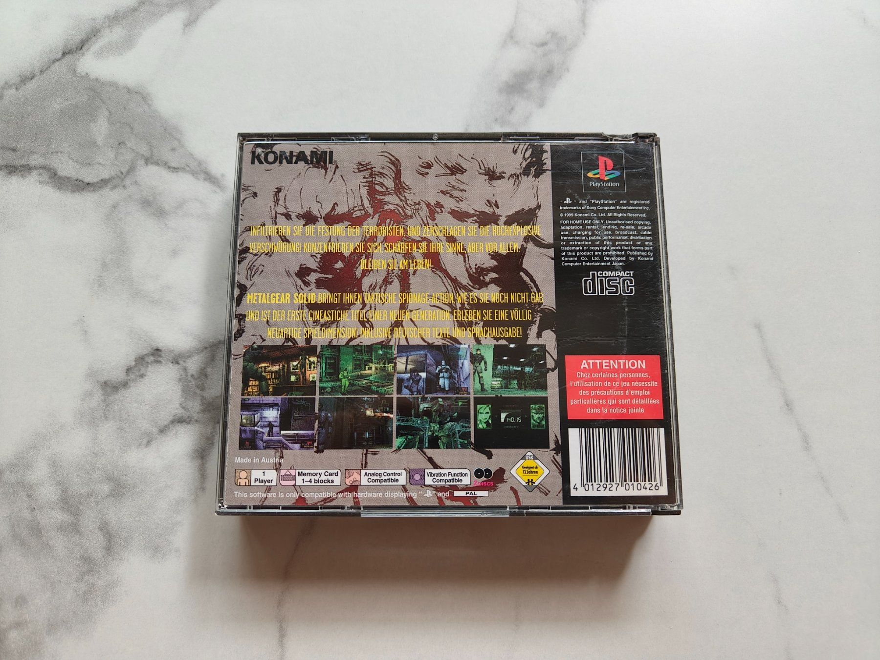 Jeux: Metal Gear Solid PS1 Deutsch TOP ZUSTAND – D'occasion à Zürich par TheGameBow 1