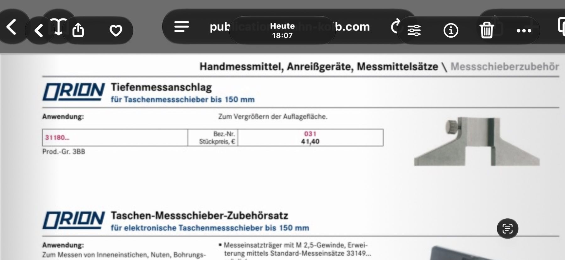Tesa Mesurer: Messschieber & Tiefenmass TESA – D'occasion à Birsfelden par Berg41_7 6