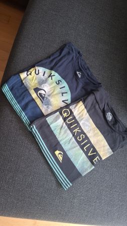 Quiksilver T-Shirts 2er Set Grösse L dunkles Blau und schwar