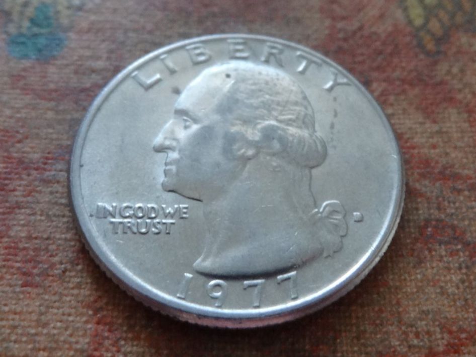 Tutti le monete: USA Quarter Dollar 1977 – Usato da Romanel-sur-Lausanne venduto da Swift13
