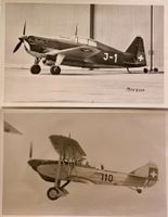 Alte Militärflugzeuge auf Postkarten mit Armeemarken
