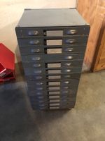 Schubladenschrank Metall mit Inhalt gebraucht