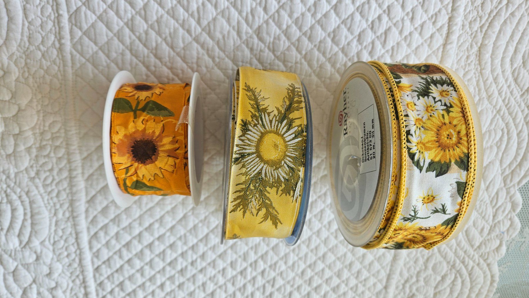 Dekobänder: Geschenkbänder Sonnenenblumen Herbst Bänder Stoffband – Gebraucht aus Gossau ZH von Goes05 1
