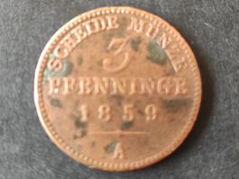 3 pfenninge Prusse 1859