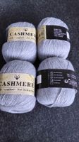4x 50g Kaschmir-Wolle Hellgrau