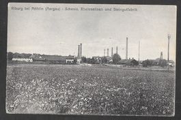 Riburg bei Möhlin Schweiz. Rheinsalinen und Steingutfabrik