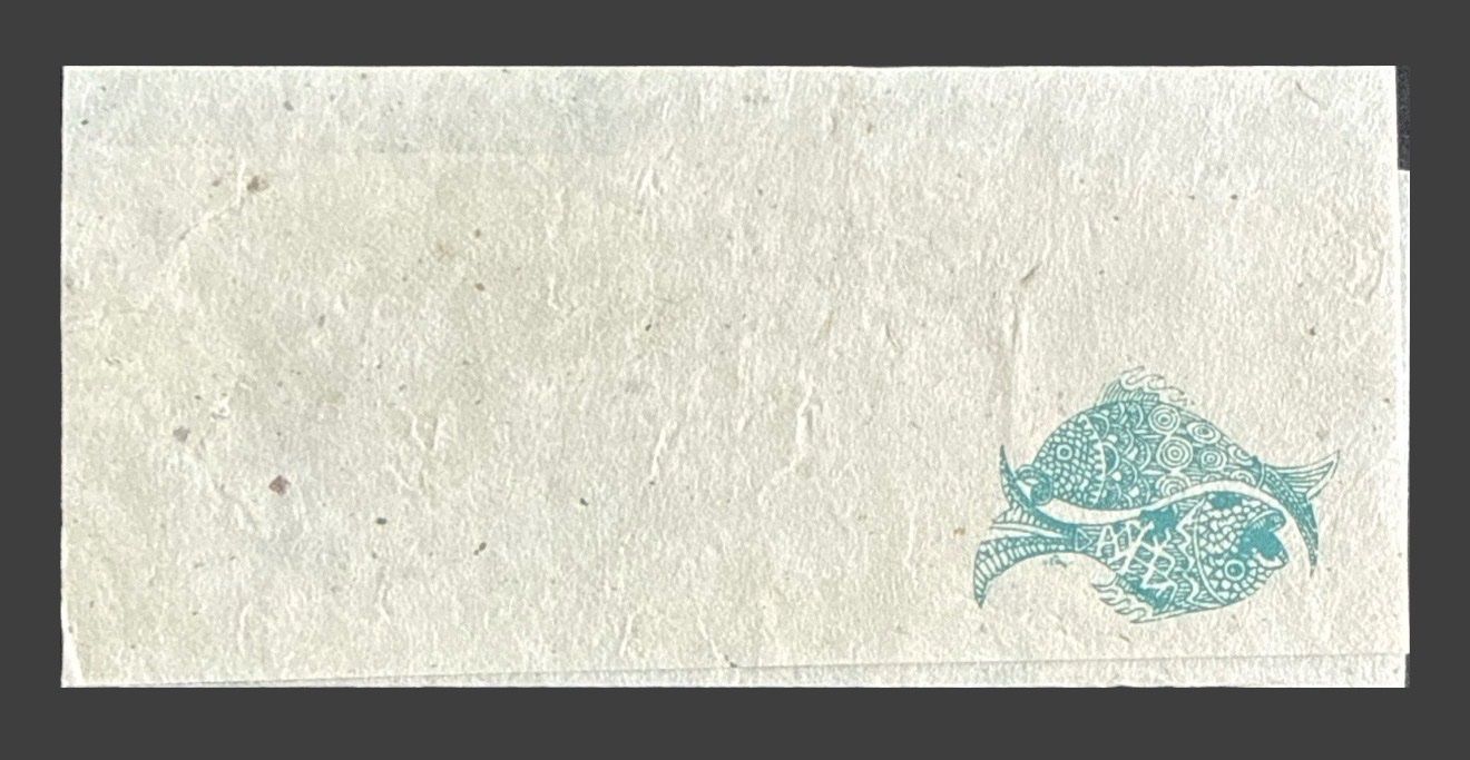 Papiere: Papier népalais fait main poisson bleu. – Neu (gemäss Beschreibung) aus Fleurier von jea_j77g 2
