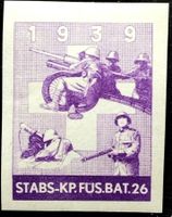 Soldatenmarke 2.WK, St Füs Bat 26, violett, ge, Wi Inf 236-2