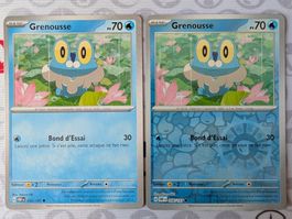 🇫🇷 Pokémon 2 cartes Grenousse Flammes Obsidiennes (OBF) FR
