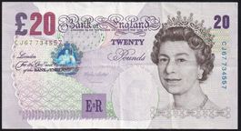 England 20 Pounds 1999