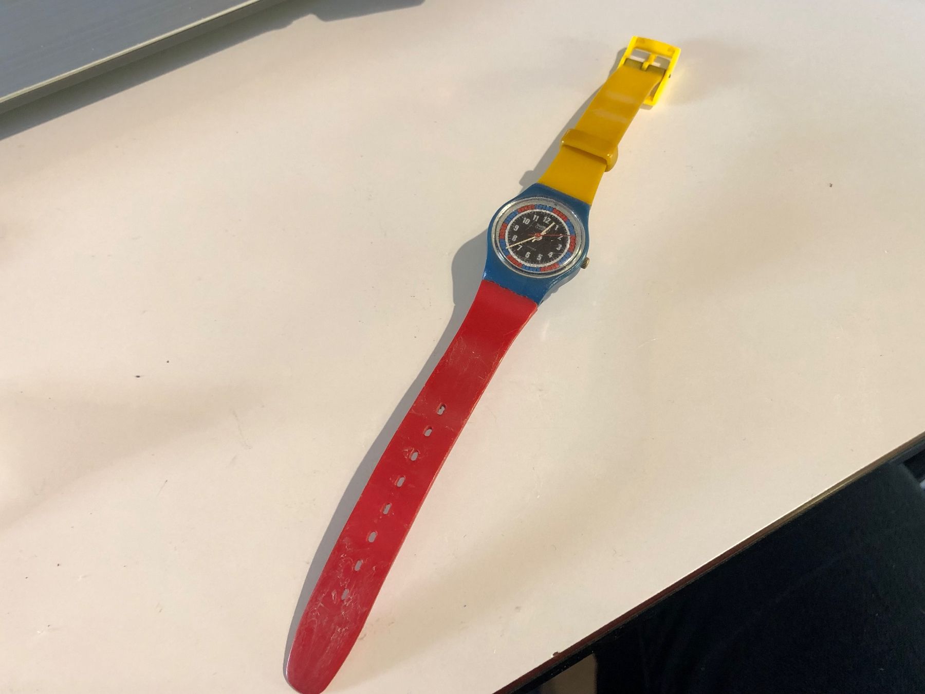 1985 Swatch LS102 Tri Color Racer + 2 other Swatch (Neu (gemäss ...