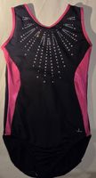Gymnastikanzug Mädchen Leotard, Black and Pink, Gr. 8