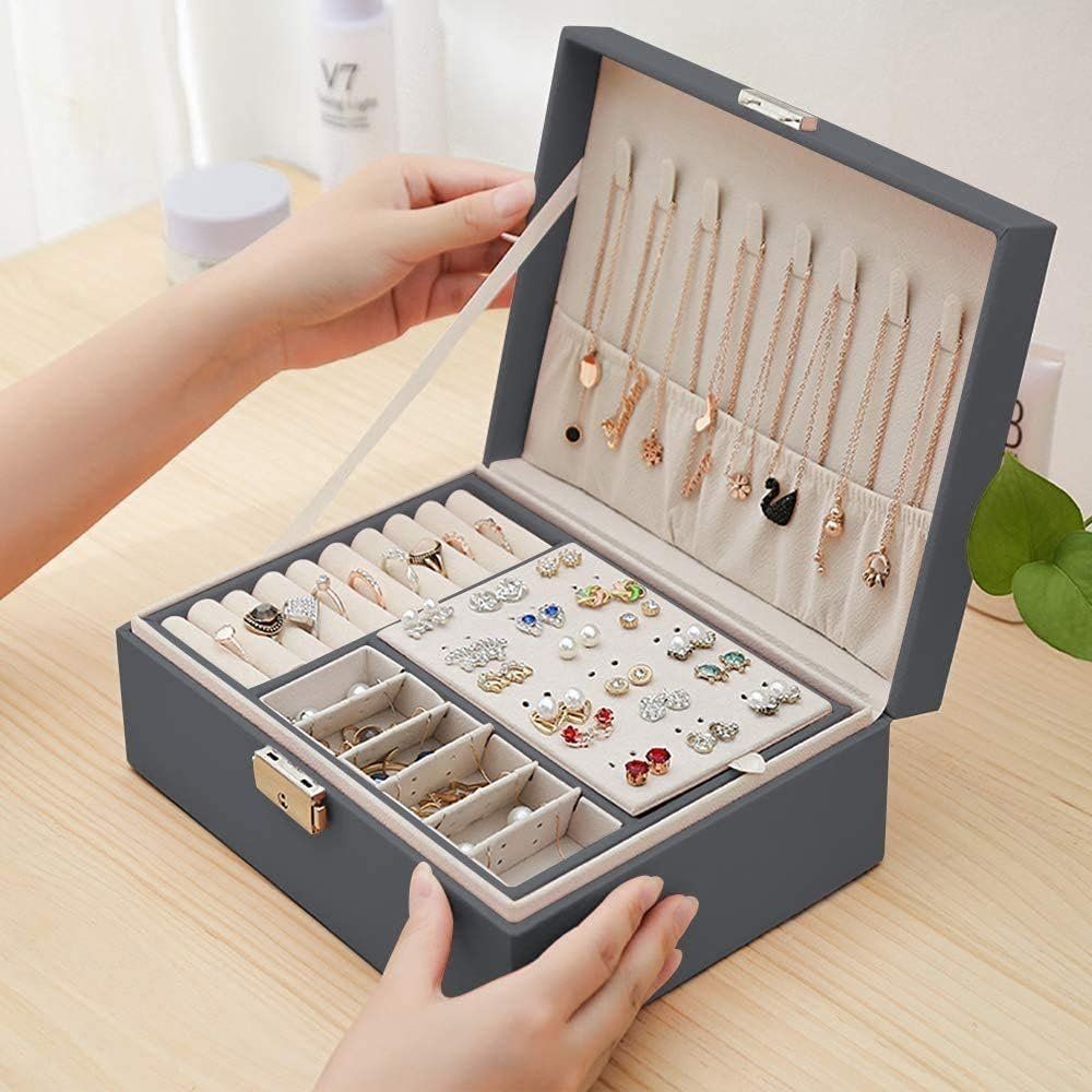 Portagioie: Schmuckkästchen 2 Ebenen Schmuckkasten Geschenkbox – Nuovo e nell'imballaggio originale da Zürich venduto da NovaDen 6
